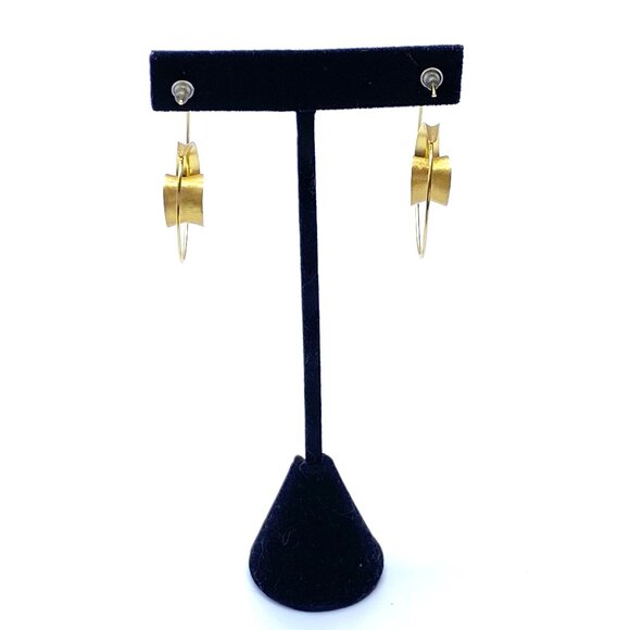 Christin Ranger Gold Vermeil Threader Swirl Hoop Earrings in Original Box — NWOT - Picture 5 of 7